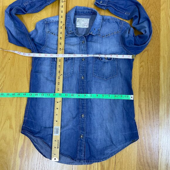 Garage Shirt Denim Studded Cotton (XS) - Picture 7 of 7